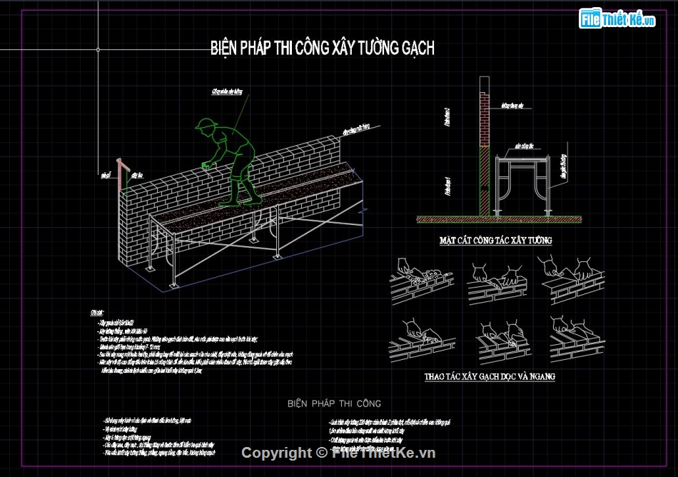 Biện pháp thi trạm bơm,File cad biện pháp thi công,BPTC Trạm bơm,cad trạm bơm yên hậu